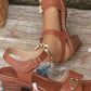 Peep Toe Block Heel Sandals