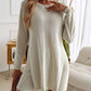 Devine Slit Round Neck Top and Shorts Sweater Set