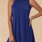 Mock Neck Sleeveless Mini Dress