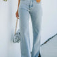 Side Slit Jeans with Pockets