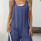 Mandy Texture Adjustable Strap Overalls with Pockets