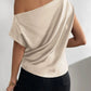 Ruched Single Shoulder Blouse