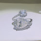 2 Carat Moissanite 925 Sterling Silver Bypass Ring