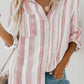Striped Collared Neck Long Sleeve Shirt