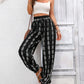 Tied Printed High Waist Pants