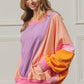 BiBi Color Block Exposed Seam Sweatshirt with Pockets - Brand BiBi