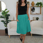 Elastic Waist Skirt with Pockets