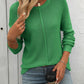 Round Neck Dropped Shoulder Knit Top