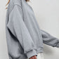 Round Neck Dropped Shoulder Long Sleeve Sweatshirt
