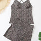 V-Neck Spaghetti Strap Top and Skirt Swim Set