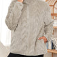 Fuzzy Zip Up Long Sleeve Jacket