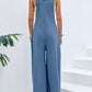 Full Size Square Neck Wide Strap Overalls