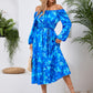 Full Size Printed Long Sleeve Midi Dress