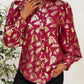 Printed Notched Long Sleeve Shirt