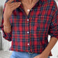 Perfee Plaid Button Up Long Sleeve Shirt
