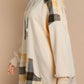 Drawstring Plaid Long Sleeve Hoodie