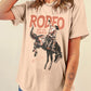 Full Size Cowboy Graphic Round Neck Short Sleeve T-Shirt