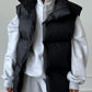 Zip Up Turtleneck Vest Coat
