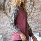 Heimish Full Size Snakeskin Print Raglan Sleeve Half Button Top
