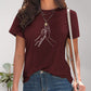 Full Size Graphic Round Neck Short Sleeve T-Shirt
