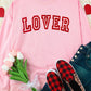 LOVER Round Neck Dropped Shoulder Sweatshirt