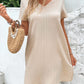Lace Detail V-Neck Short Sleeve Mini Dress