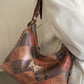PU Leather Color Block Shoulder Bag