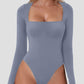 Square Neck Long Sleeve Bodysuit