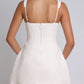 Devine Square Neck Wide Strap Mini Dress