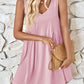 Full Size Plunge Wide Strap Mini Tank Dress