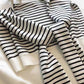 Striped Contrast Knit Wrap