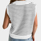 Mandy Collared Neck Striped Sweater Vest