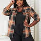 Double Take Full Size Plaid Dropped Shoulder Shirt