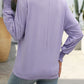 Textured Notched Lantern Sleeve T-Shirt