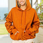 BiBi Ruched Long Sleeve Washed Fleece Hoodie - Brand BiBi