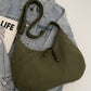 Ribbed Adjustable Strap Shoulder Bag