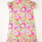Ruffled Printed Cap Sleeve Mini Dress