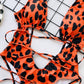 Lace-Up Backless Plunge One-Piece Swimwear