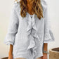 Full Size Ruffled V-Neck Flounce Sleeve Blouse