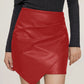 Ruched Mini Skirt with Zipper