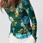 Floral Mock Neck Long Sleeve Top