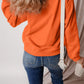 Letter Round Neck Long Sleeve Sweatshirt
