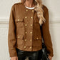 Snap Down Round Neck Jacket
