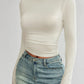 Mock Neck Long Sleeve T-Shirt