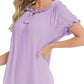 Lace Detail Short Sleeve Lounge Dress