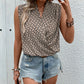 Printed Surplice Sleeveless Top