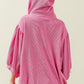 BiBi Waffle-Knit Half Zip Hooded Top - Brand BiBi