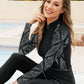 Cap, Printed Long Sleeve Swimwear, Pants and Mini Skirt Four-Piece Swim Set