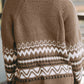Zip Up Long Sleeve Geometric Cardigan