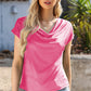 Cowl Neck Short Sleeve T-Shirt